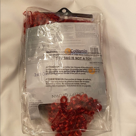 California Costumes Creepy Clown Red Wig Unisex - Picture 10 of 10